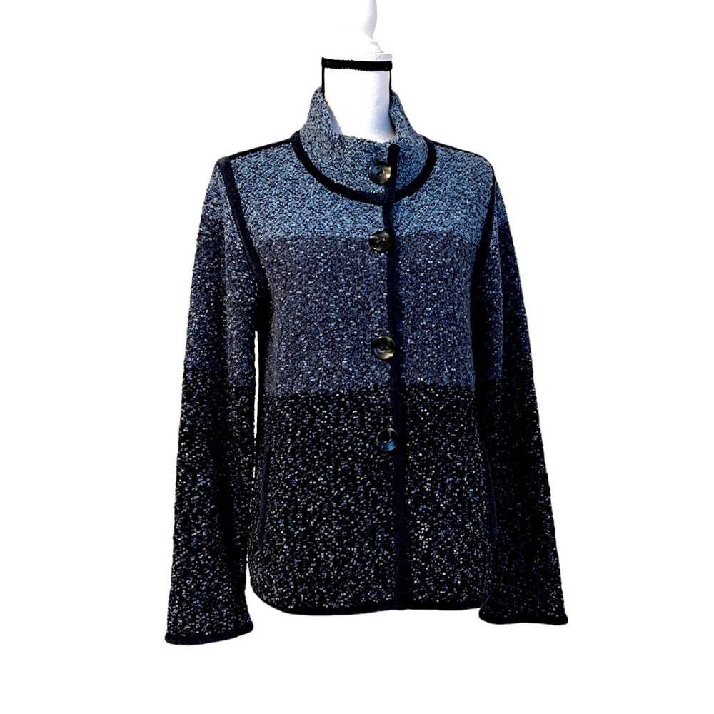 Orvis Blue Ombré Chunky Cardigan